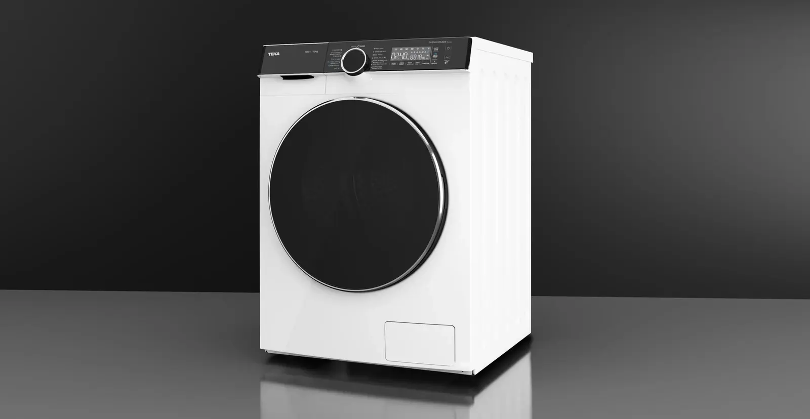 Teka WMK 81050 Front-Load Washing Machine, 10kg Capacity, Inverter Motor, AutoDose System, SmartWash, Steam, 1400-1500 rpm, Energy Class A, White