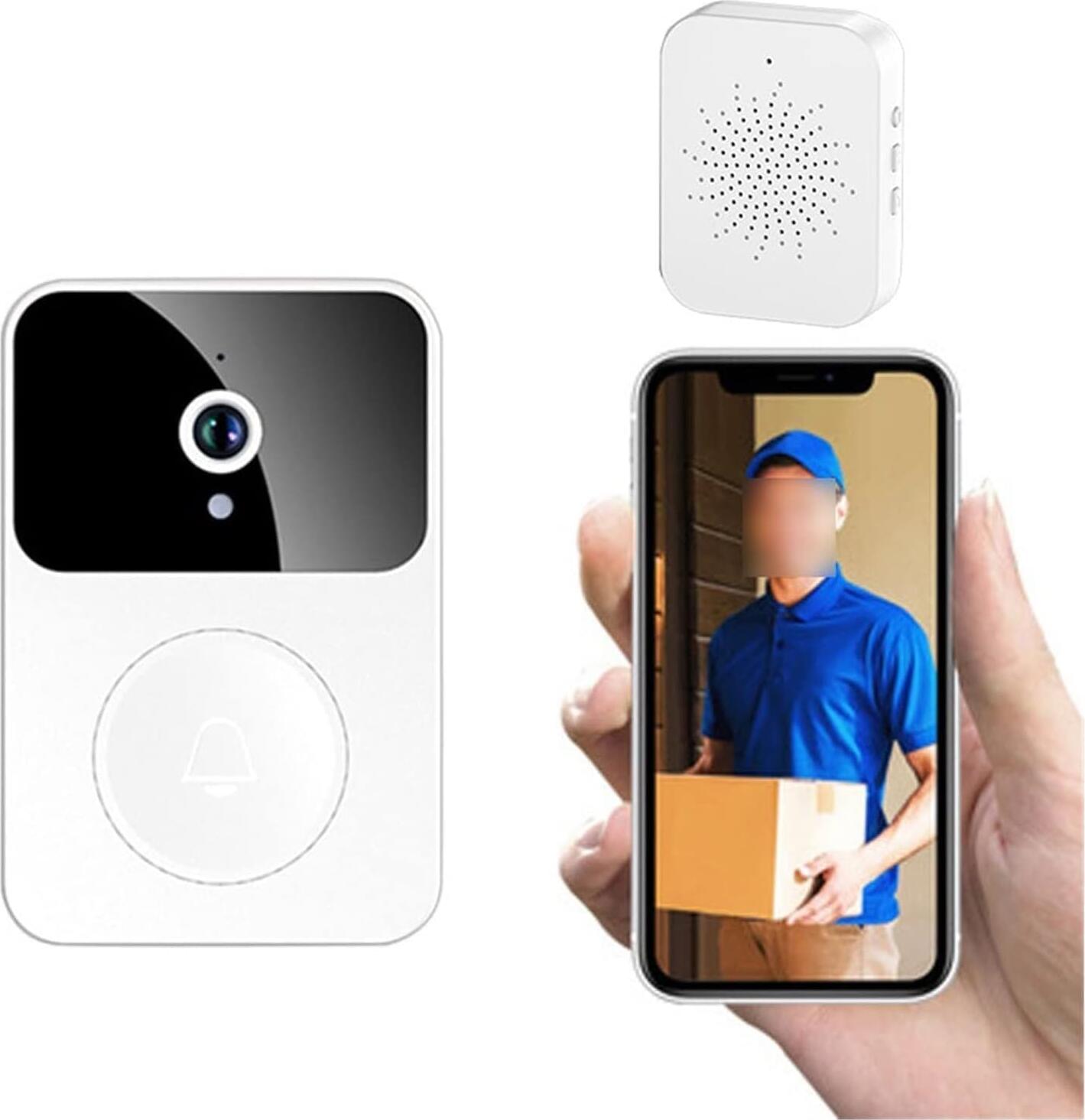 X9 Wireless Video Doorbell, 1080P HD, 2.4GHz Wi-Fi, 800mAh Battery, Night Vision, Two-Way Audio, Motion Detection, 3-Day Cloud Storage, ABS Plastic