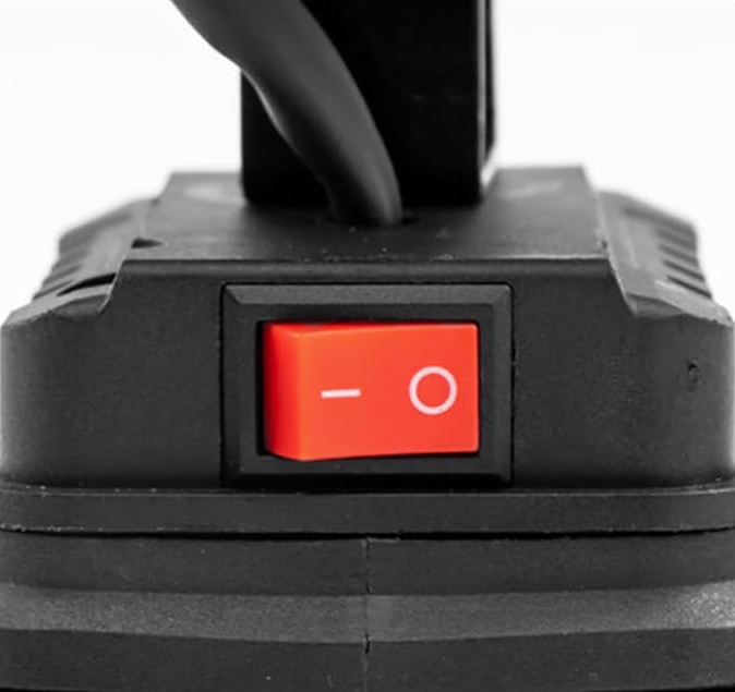 FK-VL-801 Cordless Oscillating Fan 21V, 20cm Portable Heavy-Duty Work Fan with 2 Rechargeable Batteries, Charger, 3 Speeds and LED Light