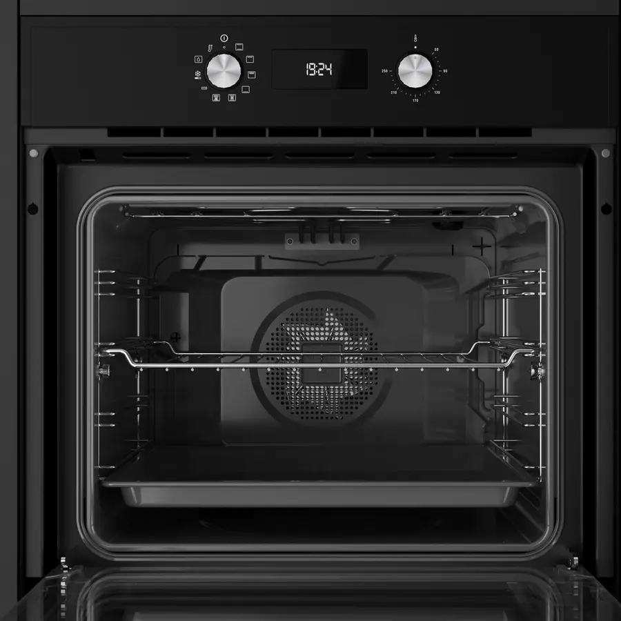 Teka HCB 6535 BK Multifunction Built-in Oven, Black Crystal, 70L Capacity, Energy Class A+, 8 Cooking Functions, HydroClean Steam Cleaning, 59.5x59.5 cm