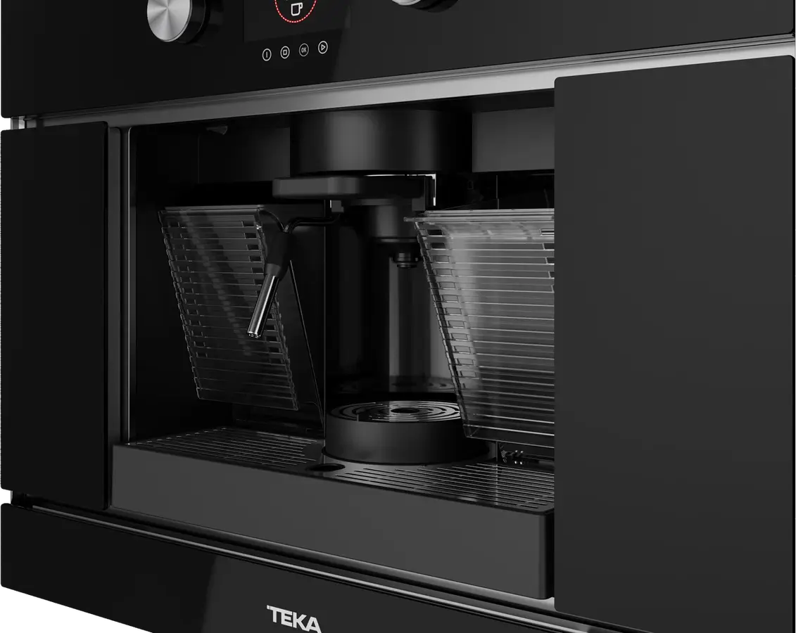 Aparat de cafea incorporabil Teka CLC 8350 MC Multi-capsule si cafea macinata, Cristal Negru, 19 Bar, Ecran TFT, Compatibil Nespresso Lavazza ESE