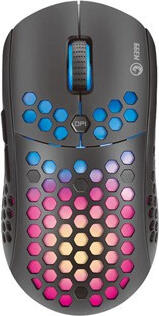 Marvo M399 RGB Gaming Mouse, 6400 DPI Optical Sensor, Honeycomb Perforated Lightweight Design, 6 Programmable Buttons, Wired USB, Black