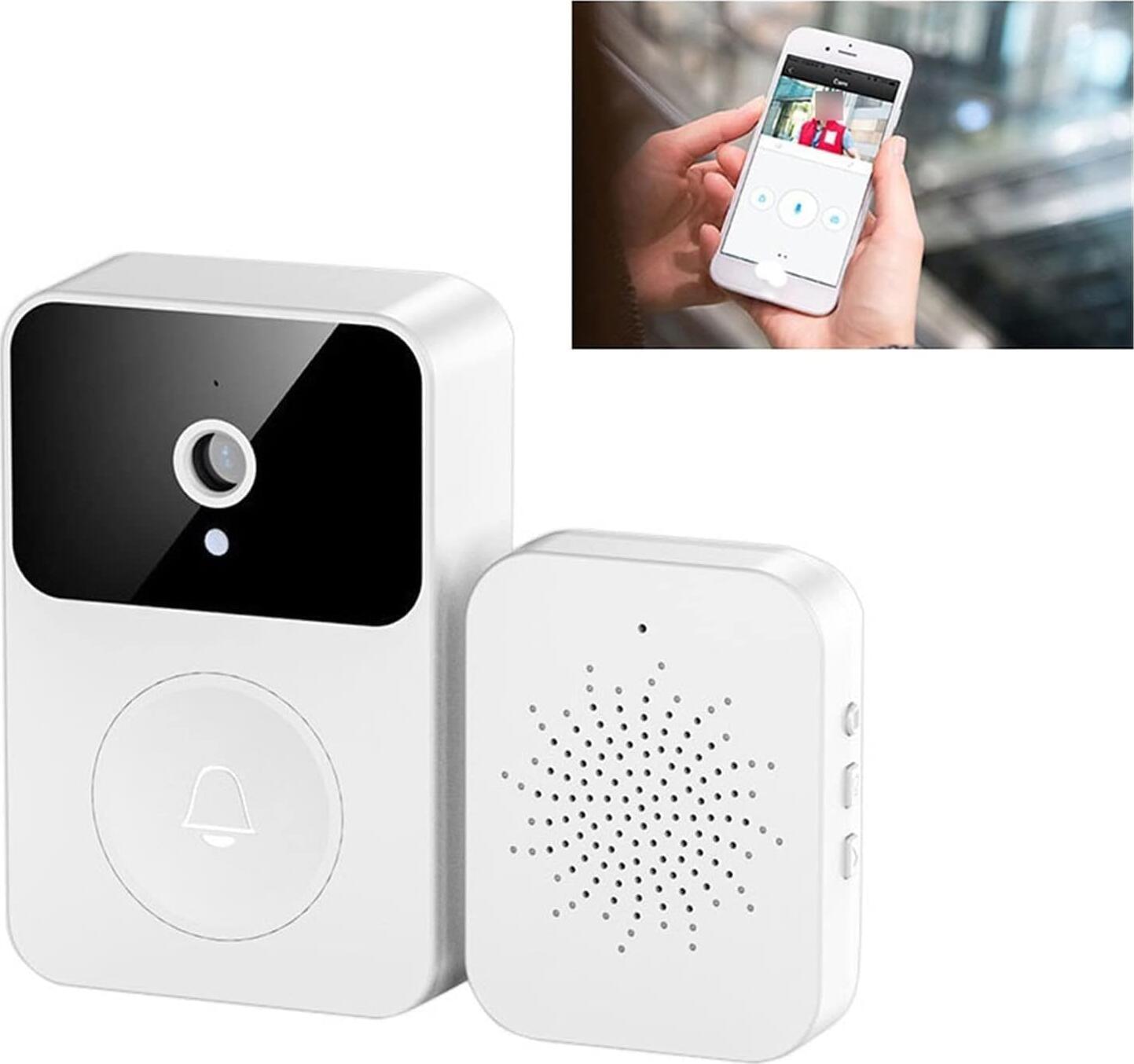 X9 Wireless Video Doorbell, 1080P HD, 2.4GHz Wi-Fi, 800mAh Battery, Night Vision, Two-Way Audio, Motion Detection, 3-Day Cloud Storage, ABS Plastic