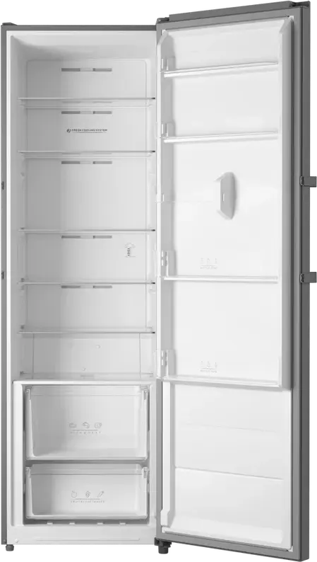 Teka RSL 75640 SS Free-standing Single Door Larder Refrigerator, Full No Frost, 362L Capacity, Stainless Steel Inox, Touch Control, LED Lighting, 185cm