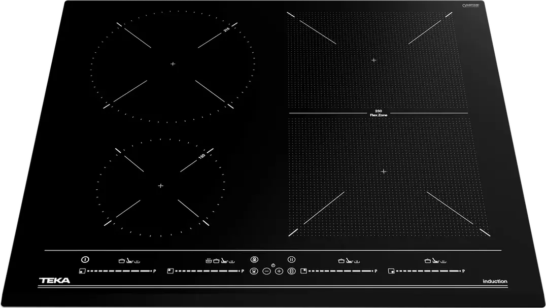 Teka IZF 64440 MSP Flex Induction Hob, 60 cm Ceramic Glass, 4 Cooking Zones with TekaFlex, MultiSlider Touch Control, Power Plus, 7200W