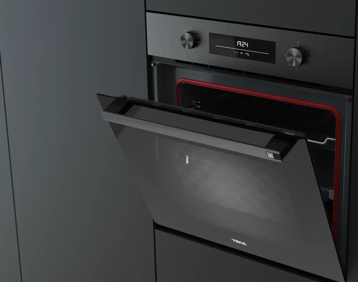 Teka HSB 6350 FBK Neo Multifunction Built-in Oven, Full Black, A+ Energy Class, 70L Capacity, 8 Functions, HydroClean, ThermoSeal, LED Timer