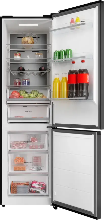 Frigider Combinat Teka RBF 88680 DSS, Total No Frost, Dark Inox, Motor Inverter, Metal Cooling, Iluminare LED, Capacitate 378L, 59.5x70x201 cm