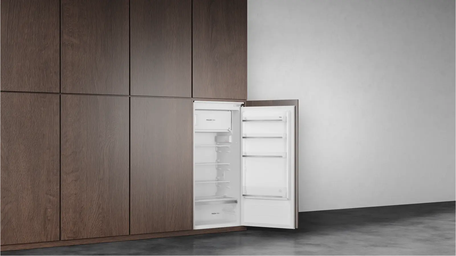 Teka RSR 42265 FI Built-in Single Door Refrigerator with Top Freezer, Inverter Motor, No Frost Fridge, 190L Capacity, Energy Class E, 125.5x54x55 cm