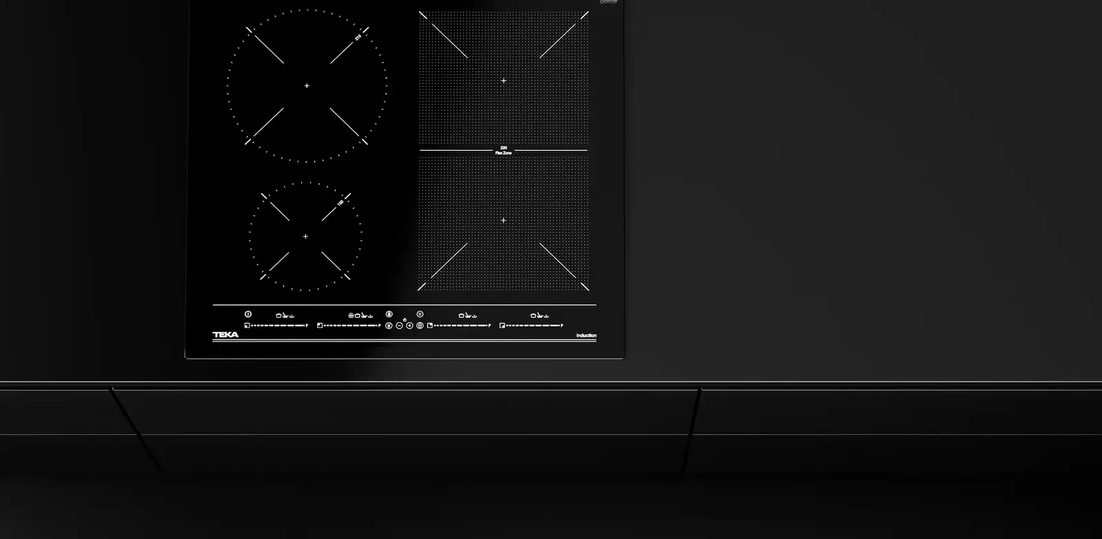 Teka IZF 64440 MSP Flex Induction Hob, 60 cm Ceramic Glass, 4 Cooking Zones with TekaFlex, MultiSlider Touch Control, Power Plus, 7200W