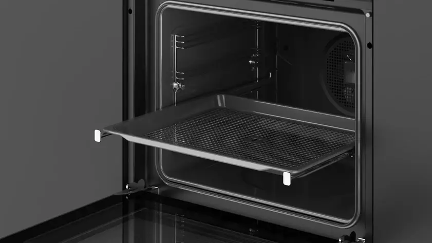 Cuptor Multifuncțional Teka HLB 8416 BK, Funcție AirFry, Sistem Surround Temp Turbo, Curățare HydroClean PRO, SoftClose, Șine Telescopice, Clasa A+, 70L