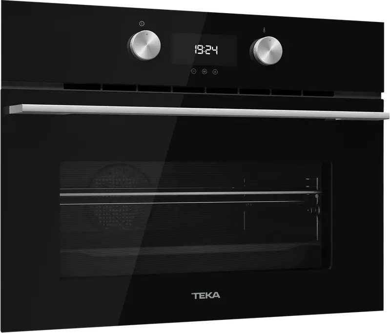 Teka HLC 8440 C BK Combi Multifunction SurroundTemp + Microwave Compact Oven, 40L, Night River Black, HydroClean ECO, Touch Control, 3400W