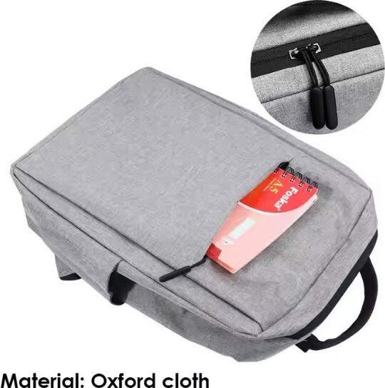 Rucsac Laptop Foska SB2004 pentru Laptops up to 15 inches, Gri, Material Oxford Impermeabil, Port USB, Compartiment Matlasat, 41x30x10 cm
