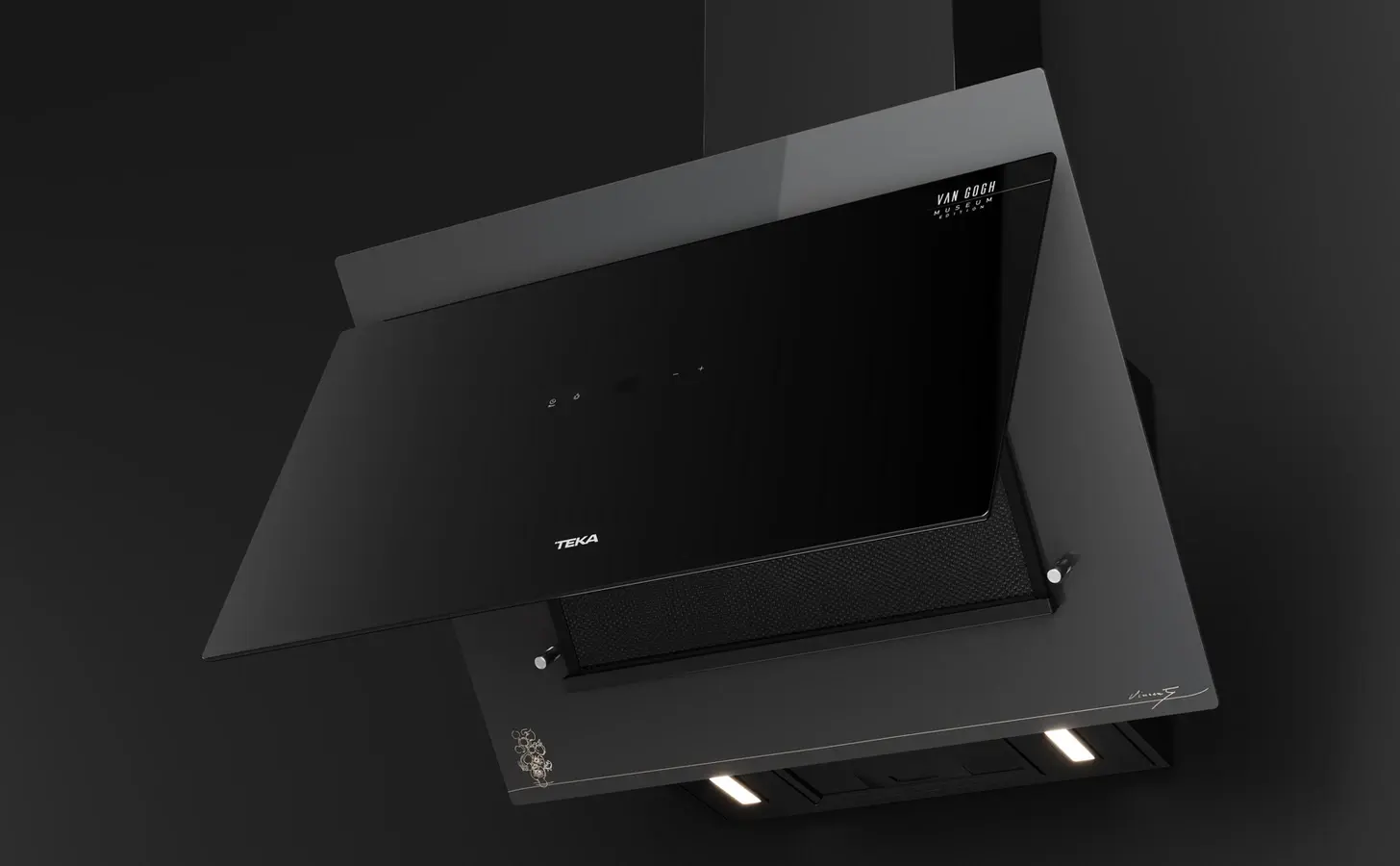 Teka DVT-VG 68660 TOS BK Van Gogh Museum Edition Decorative Hood, 60cm, Dark Grey Crystal & Black, EcoPower Motor, Touch Control, FreshAir, LED