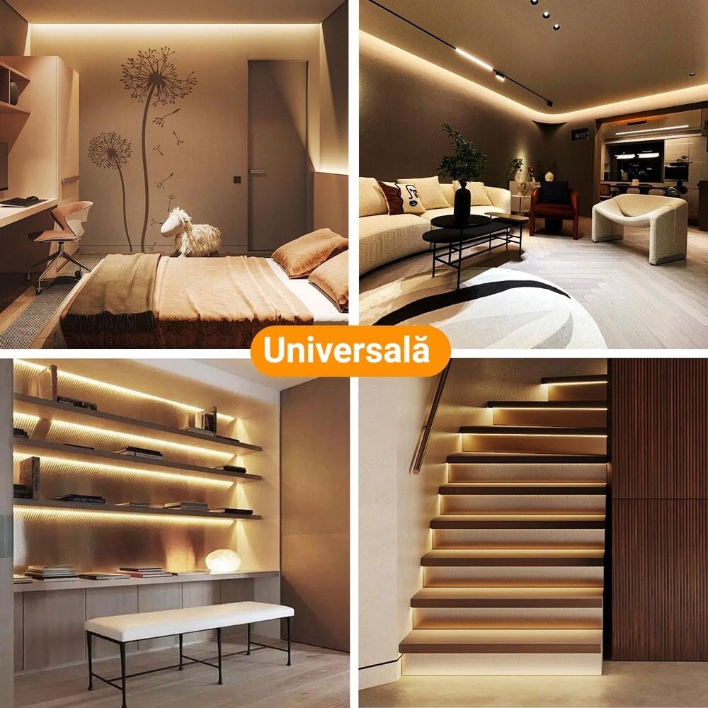 ProLed Kit COB LED Strip 5M, 4200K Neutral White, 24V, CRI 90+, Smart App Control, Music Sync, Dimmable, Seamless High Density Linear Lighting