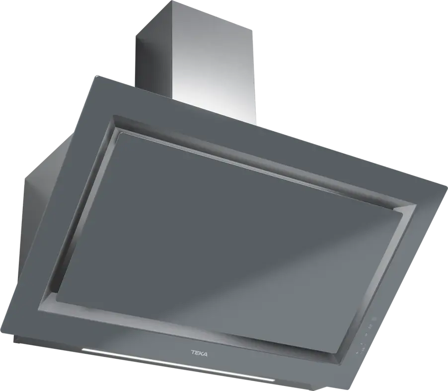 Teka DLV 98660 TOS ST Vertical Decorative Hood, Urban Colors Edition, Stone Grey, 900mm, Touch Control, LED Lighting, Rim Extraction, 696 m3/h Max