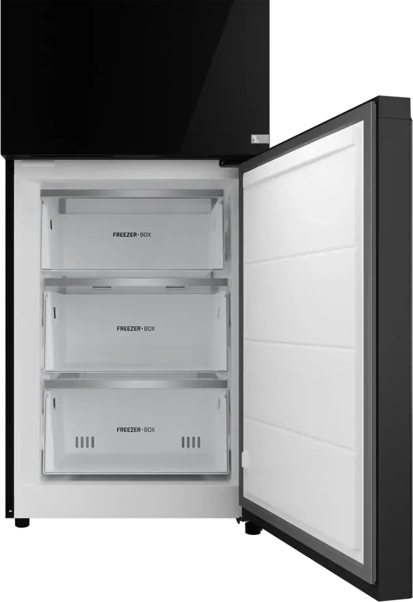 Teka RBF 88670 GBK Free-standing Bottom Freezer Refrigerator, Total No Frost, Inverter Compressor, Black Glass, 378L, Energy Class C, 59.5x201x70 cm