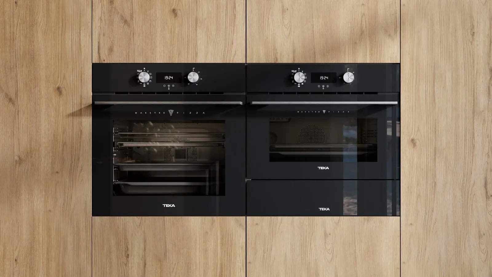 Teka HLB 8510 P MastroPizza Built-in Oven, Pyrolysis & HydroClean PRO, 70L, A+ Energy Class, Surround Temp Turbo, Touch Control, SoftClose, Pizza Stone