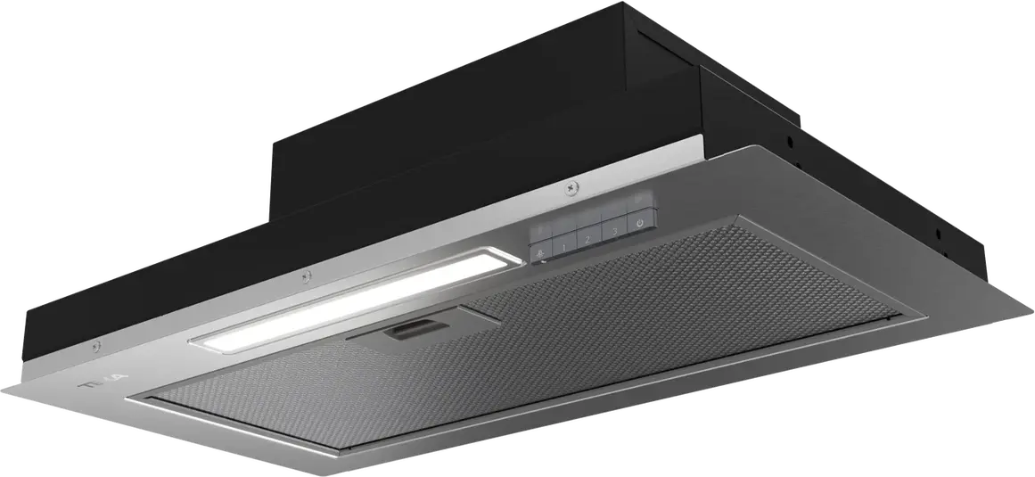 Teka GFI 63030 KOS IX Integra Fully Integrated Built-in Hood, 60 cm, Stainless Steel and Black Glass, LED Lighting, EasyFix Installation, 316 m3/h