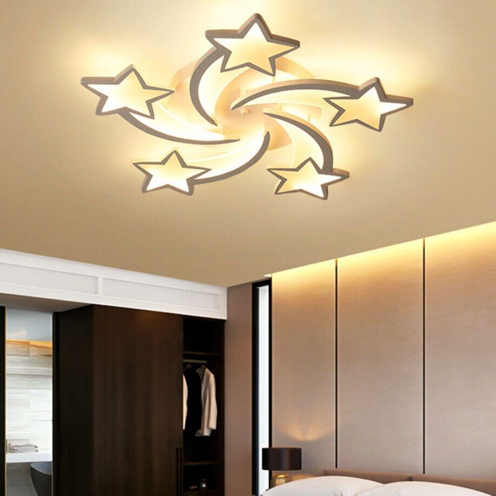 ProLed Super Star 140W LED Chandelier, 5-Arm Modern Design, Remote Control, Dimmable & CCT Adjustable, 10000lm, Aluminum & Acrylic