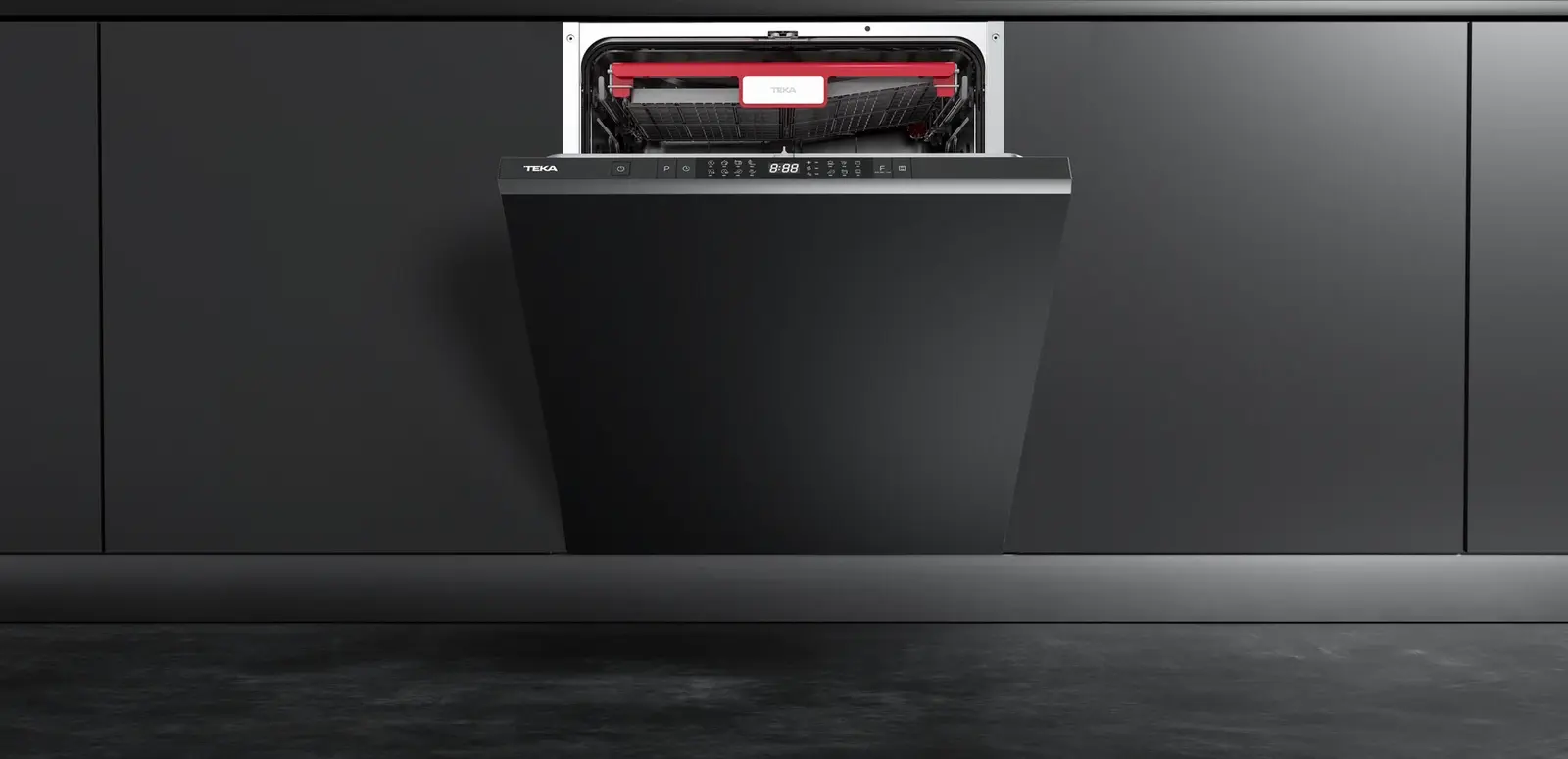 Teka DFI 76960 Fully Integrated Dishwasher, 14-16 Place Settings, PremiumDry Auto-Open, BeamOnFloor, AquaStop, 8 Programs, Energy Class B, 42dB