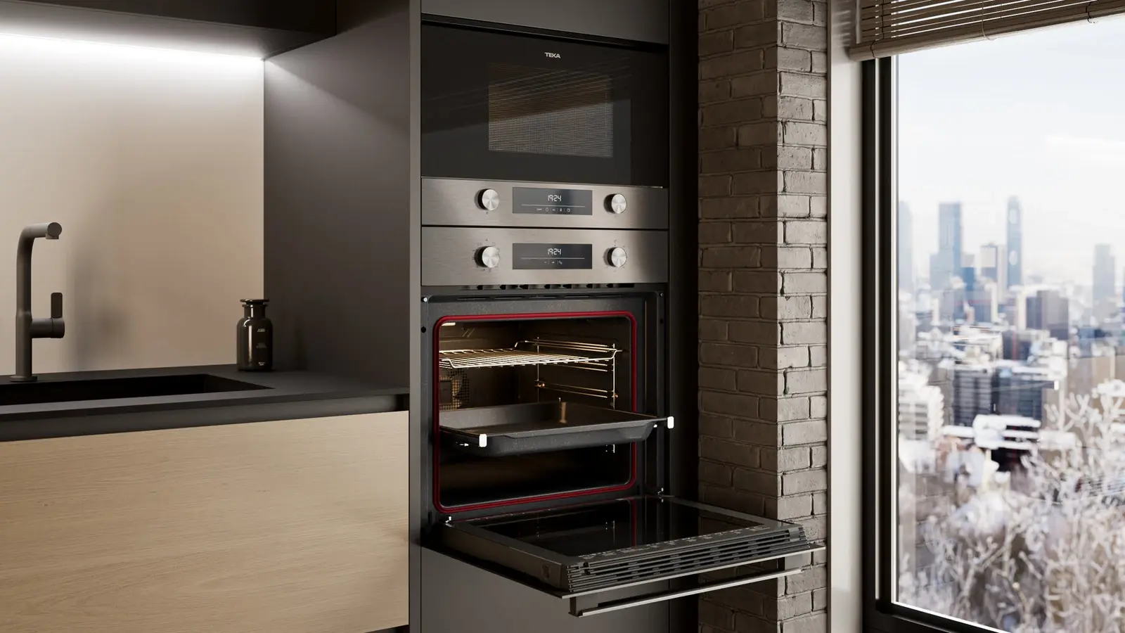 Teka HSB 6460 SS NEO Multifunction Built-in Oven, A+ Energy Class, 70L Capacity, HydroClean Steam Cleaning, 9 Functions, Stainless Steel Finish