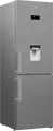 Frigider Combinat Beko RCNA366DSN 340L, NoFrost, NeoFrost Dual Cooling, Dispensator Apa, Afisaj Digital Extern, Gri, 185x60x65 cm