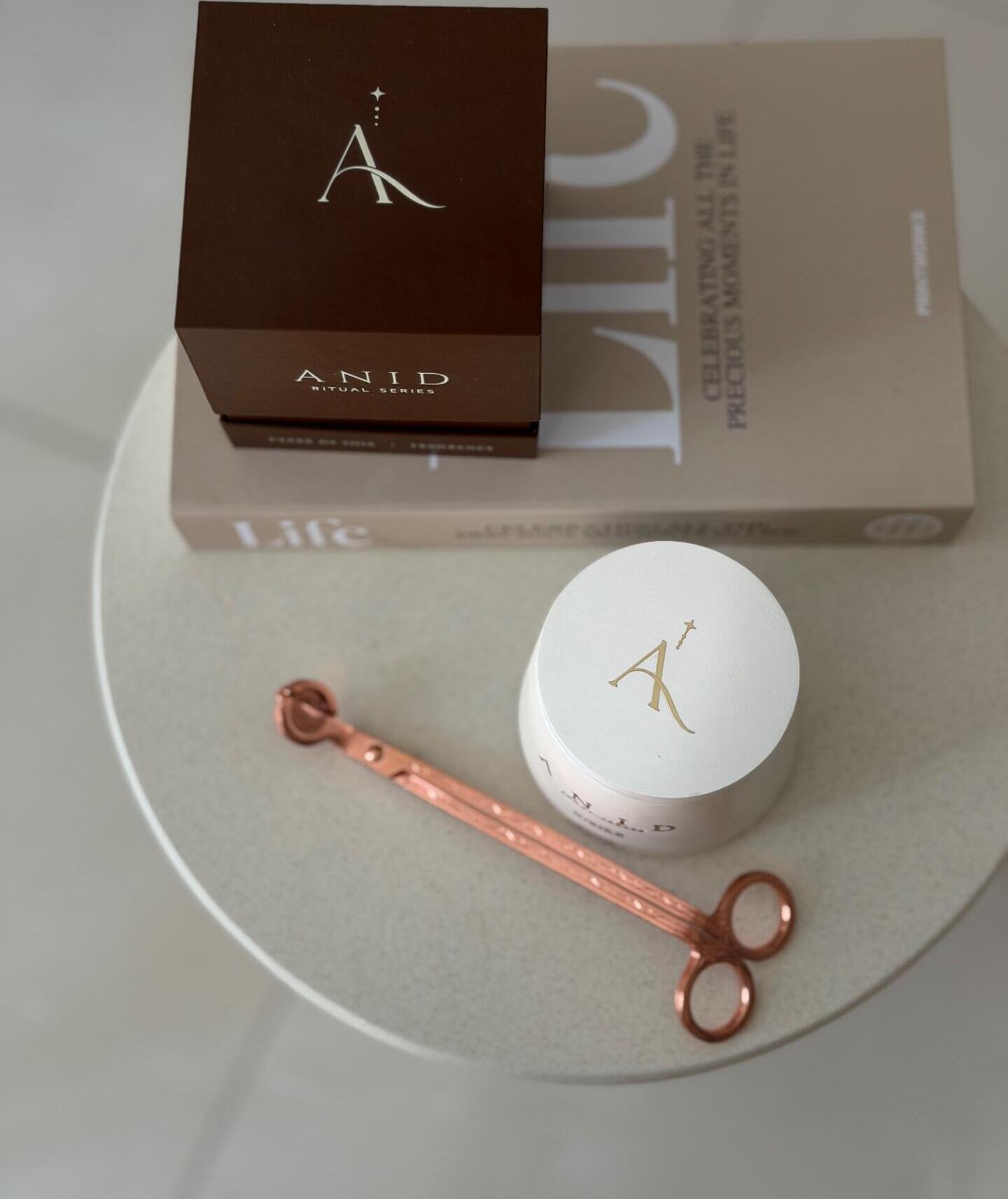 Lumânare Anid Candles Ritual Series Iubire din Ceară de Soia, 350g, Fitil de Lemn, Recipient Premium Handmade cu Capac, Aromaterapie