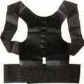 Magnetic Posture Corrector Corset - Size S, 12 Therapeutic Magnets, 80% Neoprene & Polyester, Adjustable Velcro Straps for Spinal Alignment & Back Support, Unisex