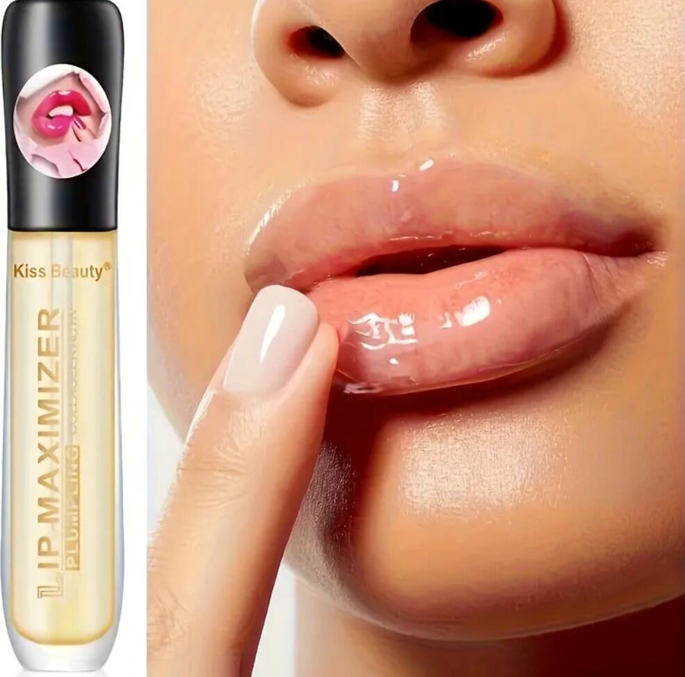 Kiss Beauty Lip Maximizer Plumping Gloss with Hyaluronic Acid and Vitamin E, Instant Volume and Hydrating Shine Effect