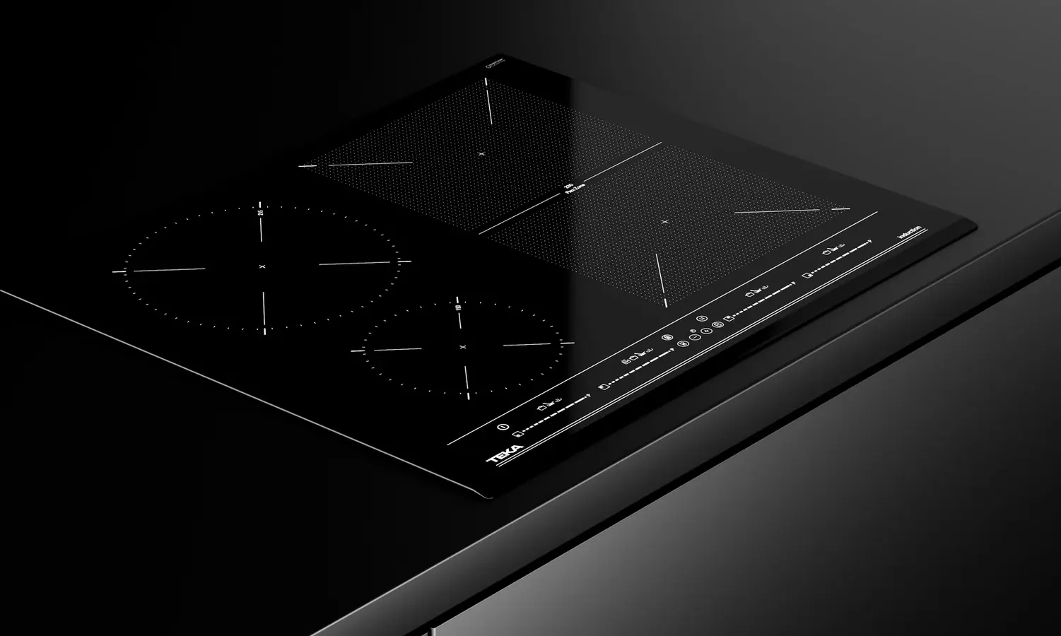 Teka IZF 64440 MSP Flex Induction Hob, 60 cm Ceramic Glass, 4 Cooking Zones with TekaFlex, MultiSlider Touch Control, Power Plus, 7200W