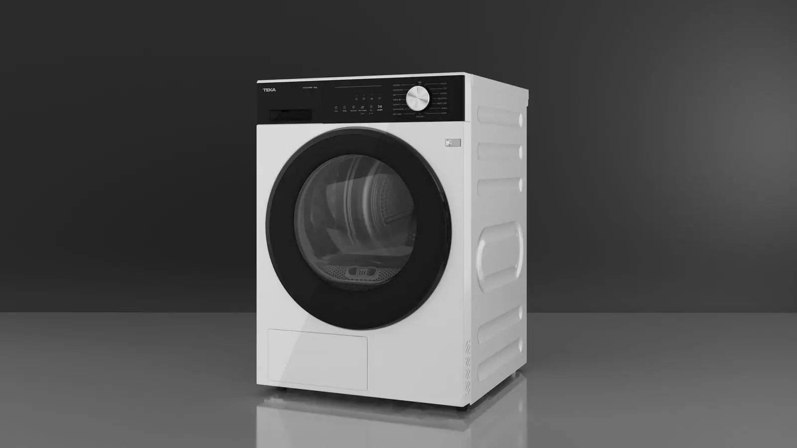 Teka D 208D W EU SmartCare Heat Pump Condenser Dryer, 8 kg Capacity, Inverter Motor, UV Hygiene, FreshBreeze Technology, Class D, White