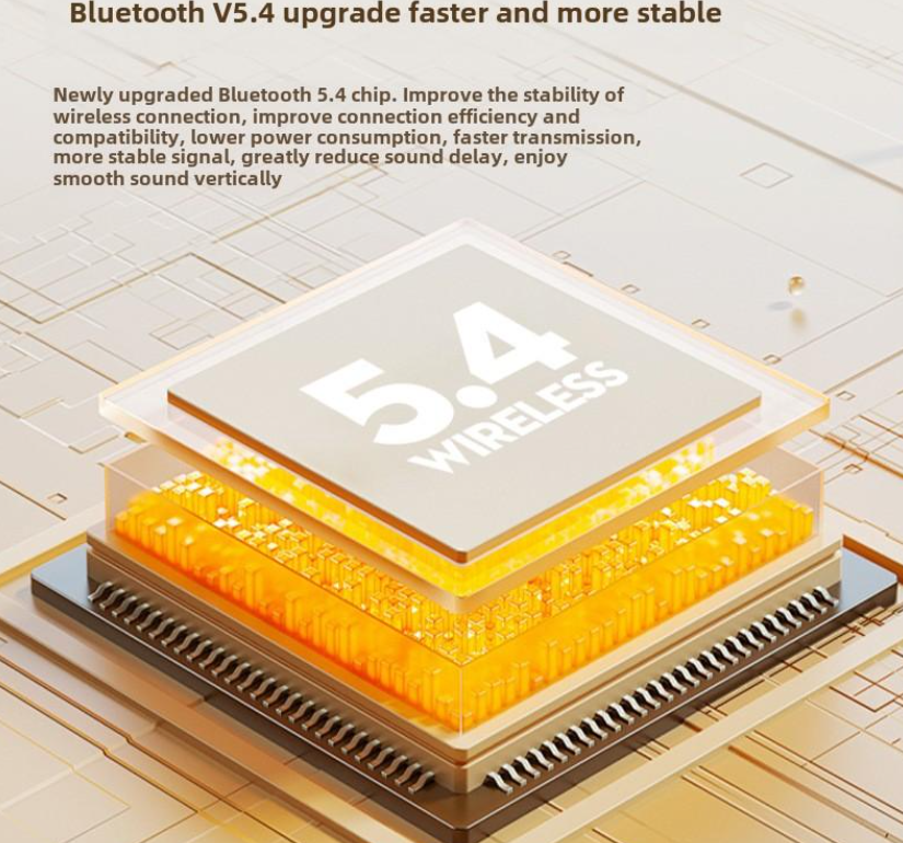 Casca TWS NUO BI XING J16, Negru, Bluetooth 5.4, Audio Hi-Fi Hi-Res, Anulare Activă a Zgomotului ANC, Baterie 30h, Încărcare Rapidă Type-C, Control Tactil