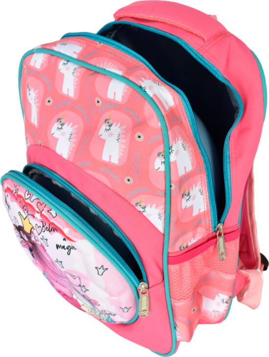 Pace PCE888 Student Backpack, Durable Polyester School Bag, 45x30x20cm, Large Main Compartment and Pockets, Black