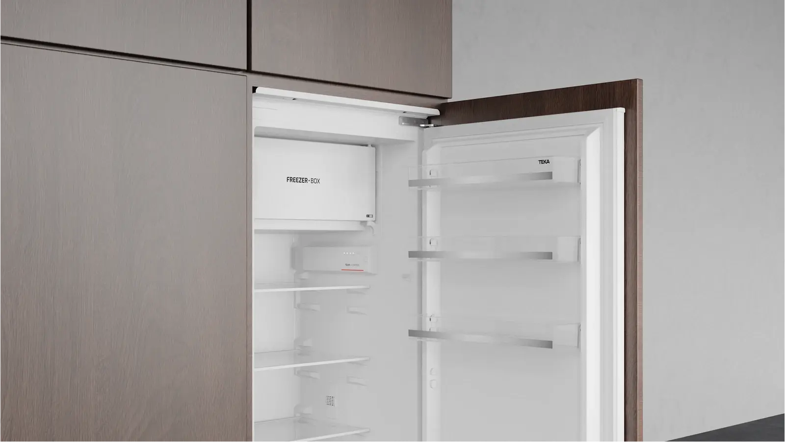 Teka RSR 42265 FI Built-in Single Door Refrigerator with Top Freezer, Inverter Motor, No Frost Fridge, 190L Capacity, Energy Class E, 125.5x54x55 cm