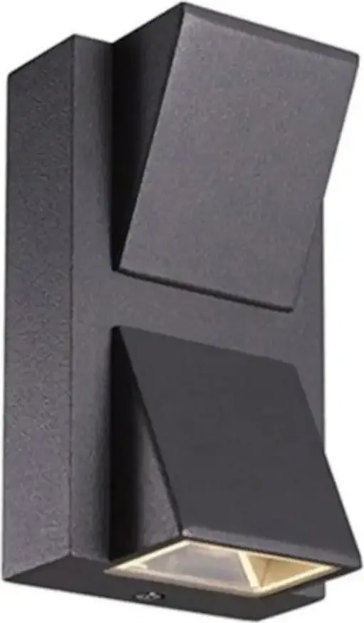 Уличный настенный светильник ProLed Otto WL-1104, 6Вт (2x3Вт) COB LED Up-Down, архитектурный алюминиевый корпус, IP54, теплый белый 3000K
