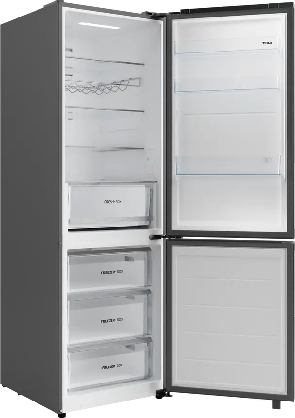 Teka RBF 64650 SS Free-standing Combi Refrigerator with Bottom Freezer, Total No Frost, Inverter Motor, Stainless Steel, Energy Class C, 401L
