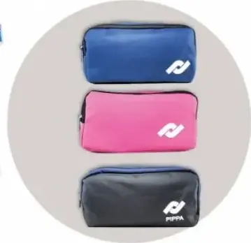 PIPPA KK220 Pencil Case, Durable Fabric School Accessory Organizer with 2 Separate Zippered Compartments, 20x10x6 cm