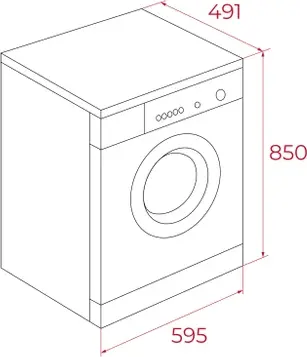 Teka WMK 40840 Front-Load Washing Machine, 8kg Capacity, Inverter Motor, Energy Class A, 1400 rpm Spin Speed, Steam Function, 15 Programs, White