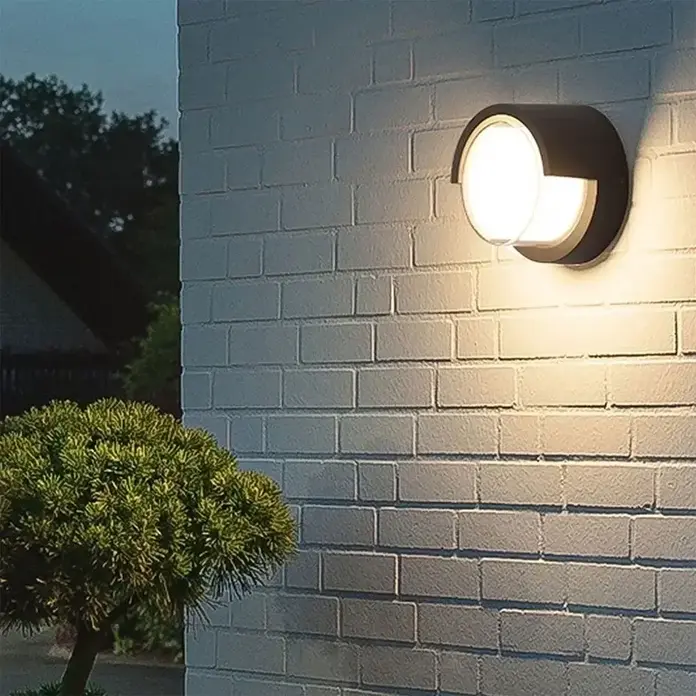 ProLed Otto Rondo WL-1177Y Outdoor LED Wall Light, 12W SMD, IP55 Waterproof, Die-Cast Aluminum, Round Architectural Facade Luminaire