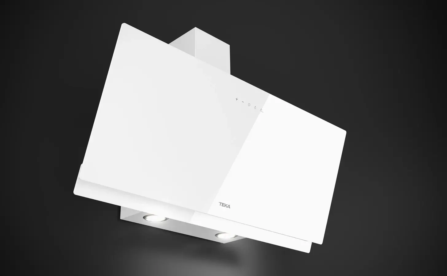 Hota Decorativă Verticală Teka DVN 94030, Urban Colors White Marble, 898mm, Control Touch, Capacitate 460 m3/h, 2 Lămpi LED, Filtru Aluminiu