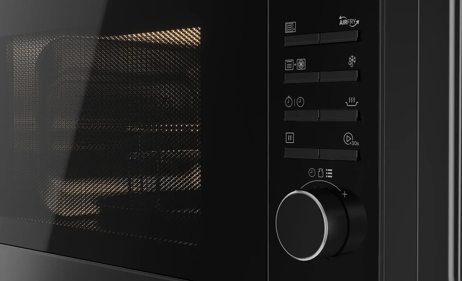 Cuptor cu Microunde Combinat Teka HMWE FS23 GC BK AirFry, Liber Format, 23L, 900W, Convecție, Grill, AirFry, Interior Inox, Negru