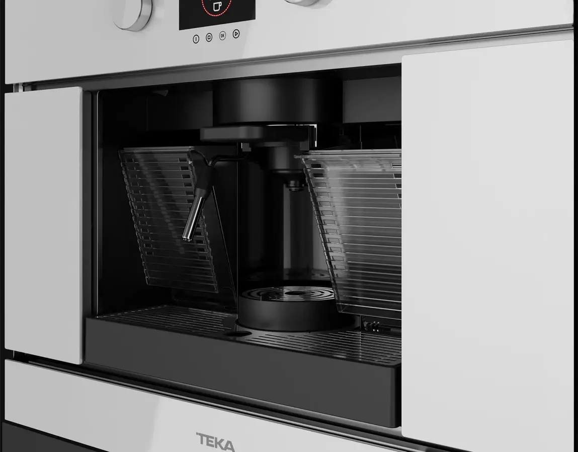 Teka CLC 8350 MC Built-in Espresso Machine, Urban Colours White Crystal, 19 Bar Pump, TFT Touch Display, Capsules & Ground Coffee, 1L Tank