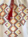 Blaus National Benefis J 0385(6048), Material Camasa, Alb, Broderie Geometrica Mecanizata, Dantela si Snur cu Ciucure, Bust 86-92cm, Sold 94-99cm