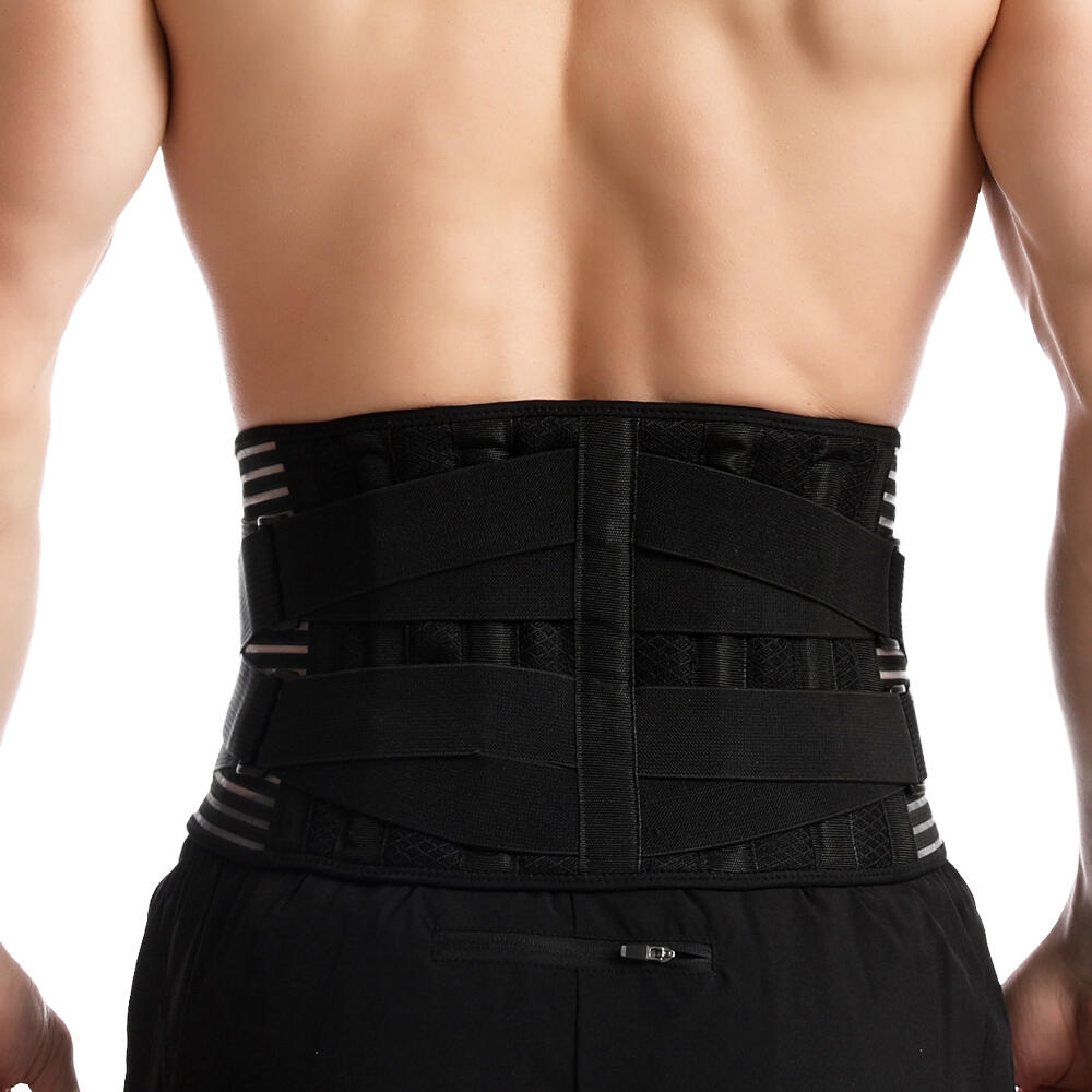 Centură Ortopedică LUMBAMED pentru Spate, Mărime XL, 20cm, 4 Bare Rigide + 2 Bare Elastice Laterale, Material Respirabil (Latex + Bumbac), Fixare Dublă, Unisex, Alinarea Coloanei