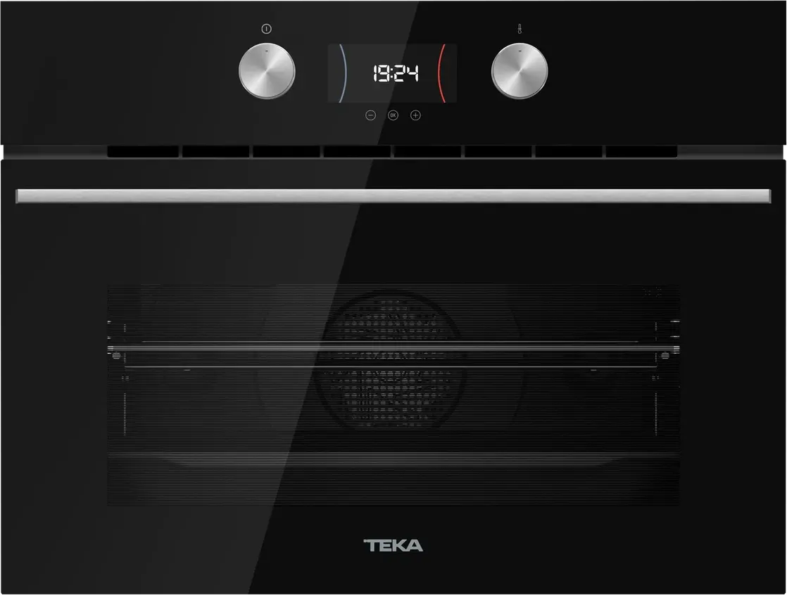 Teka HLC 8440 C BK Combi Multifunction SurroundTemp + Microwave Compact Oven, 40L, Night River Black, HydroClean ECO, Touch Control, 3400W