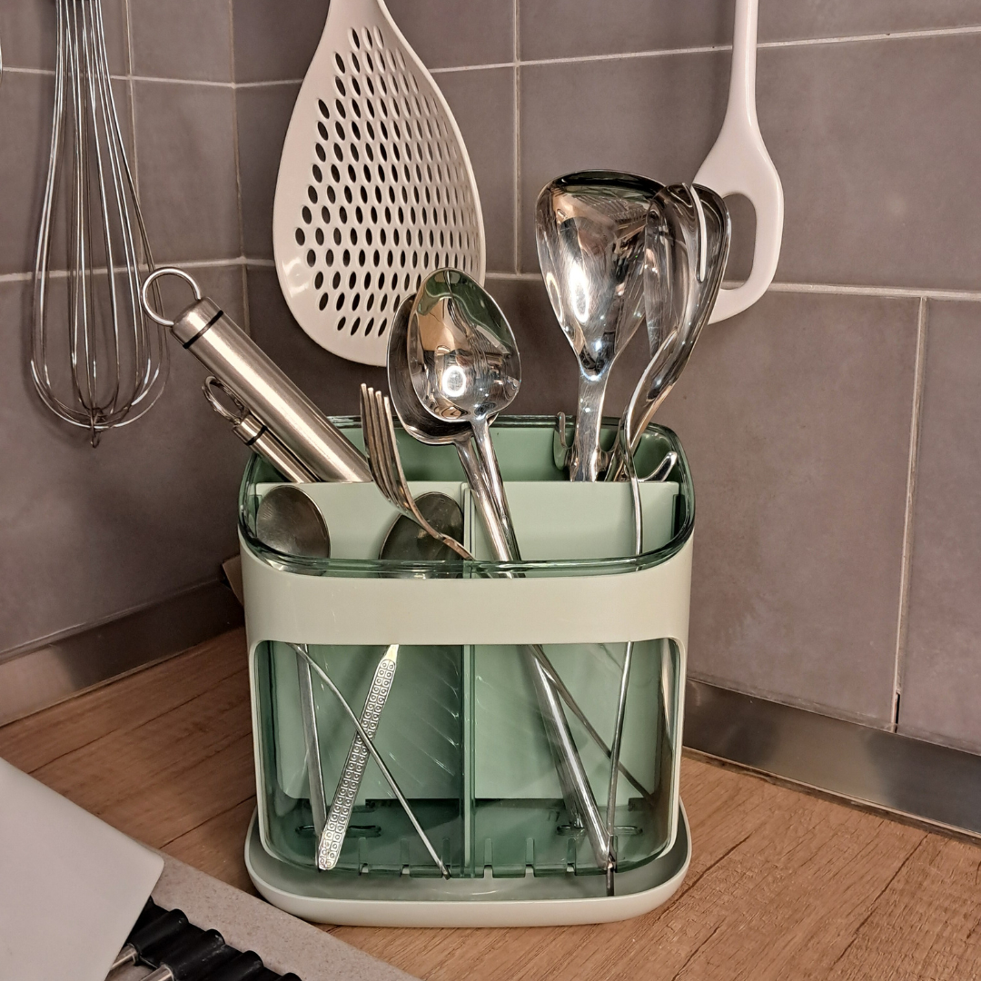 Modern Plastic Hygienic Kitchen Cutlery Organizer