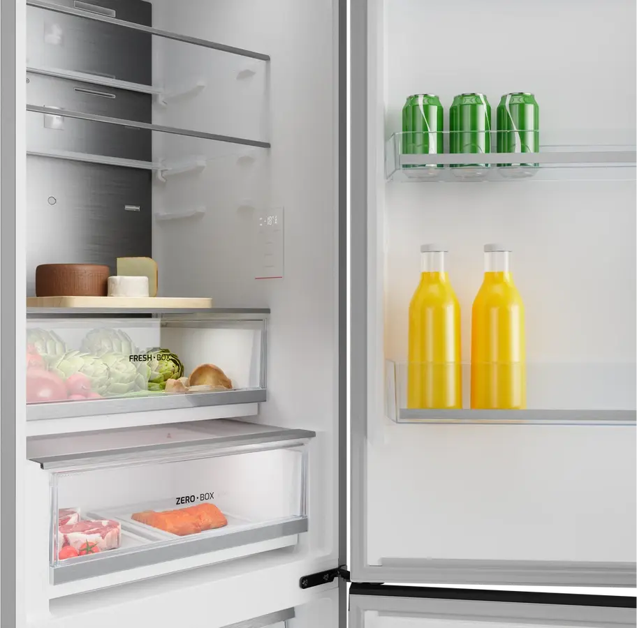 Frigider Combinat Teka RBF 68670 WH, Total No Frost, Motor Inverter, Control Electronic, Iluminare LED, Alb, Capacitate 378L, Dimensiuni 60x70x201 cm