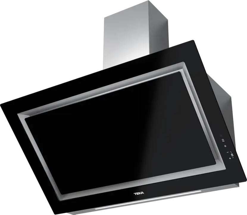 Teka DLV 99670 Vertical Decorative Hood, 900mm, Night River Black Glass, Touch Control, EcoPower Motor, LED Lighting, FreshAir Function, 920 m3/h