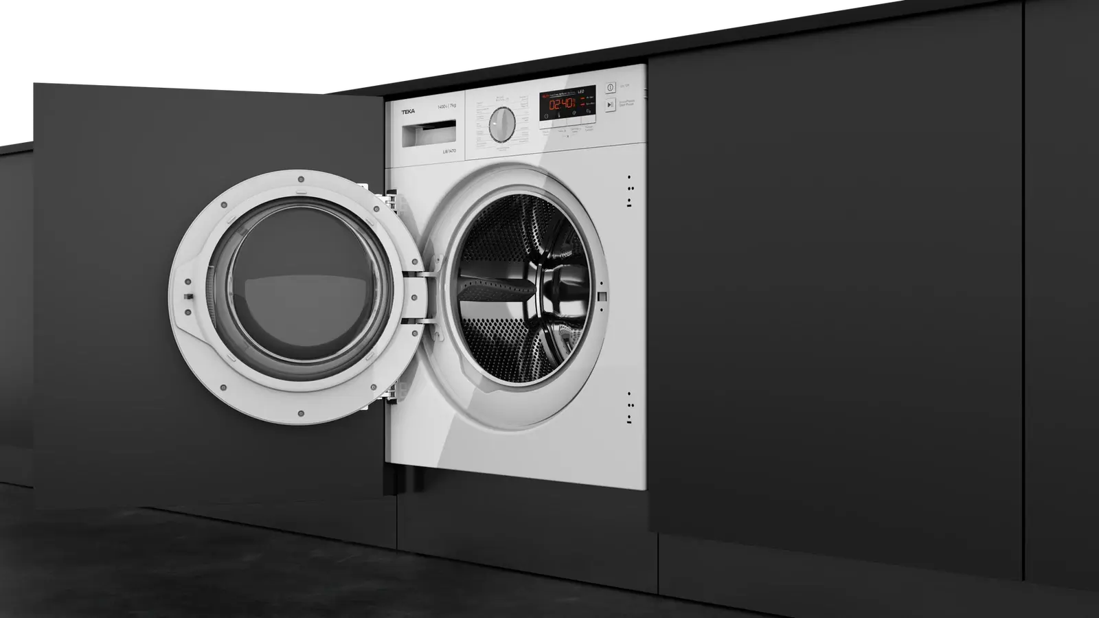 Teka LI6 1471 Built-in Washing Machine, 7kg Capacity, Inverter Motor, 1400 rpm Spin Speed, 16 Programs, Energy Class A, White