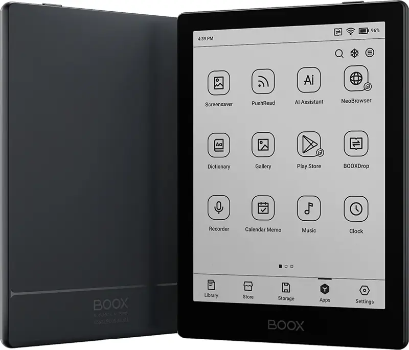 ONYX BOOX Go 6 E-Reader, 6" E Ink Carta 1300, 300 PPI, Octa-Core, 2GB RAM, 32GB, Android 11, Google Play Store, Front Light CTM, USB-C - Black